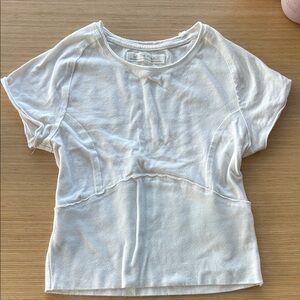 Free People Soft White Baby Tee